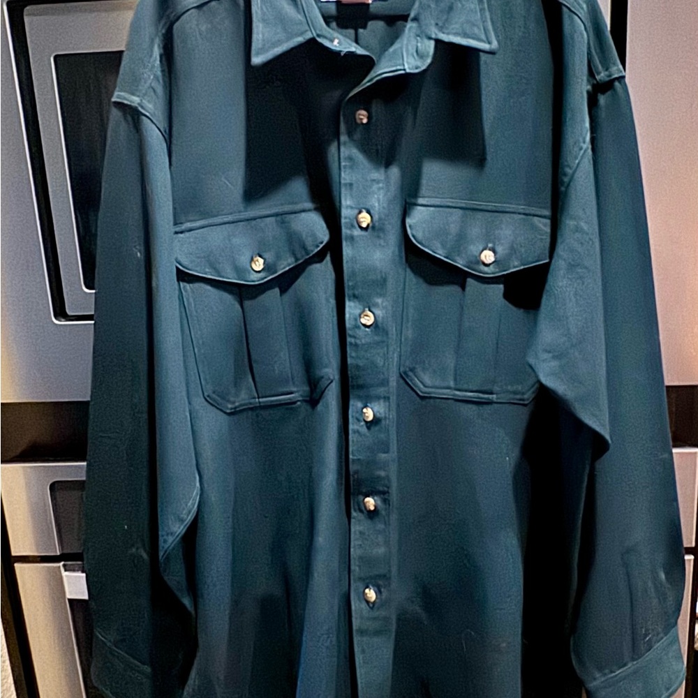 Filson Dark Green Lightweight Shirt Jacket-100% Wool.